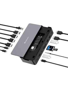 15-in-1 USB-C Docking Station with SSD Enclosure, Multiport Hub for Laptops